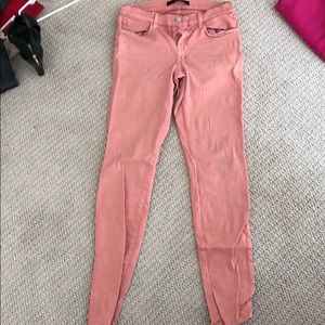 Pink super skinny jeans